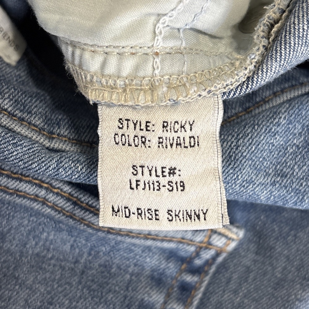 Lovers & Friends Denim Ricky Mid Rise Skinny Jeans In Rivaldi Size 23 - Picture 4 of 10